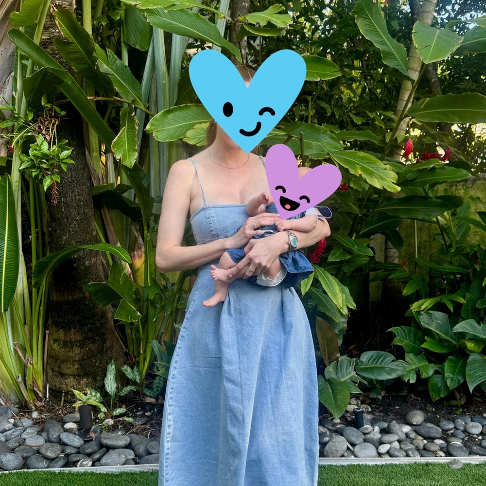 Meshki Light Blue Denim Maxi Dress - Picture 2 of 2